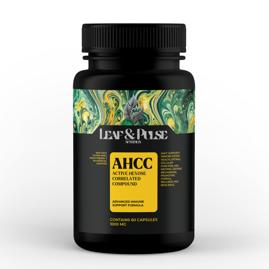 3 Pack Premium AHCC 1000mg Capsules – Advanced Immune Support & Overall Wellness – 3 Month Supply - Leaf & Pulse